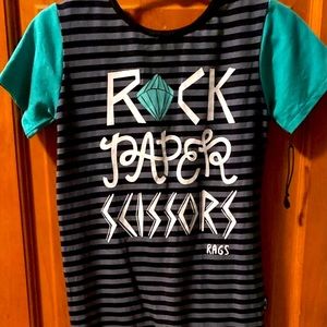NWOT Rock Paper Scissors 3/4 rags to raches